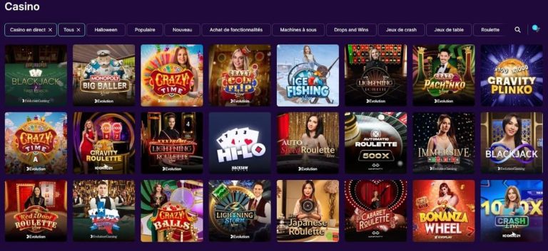 Slot Rush Casino jeux live