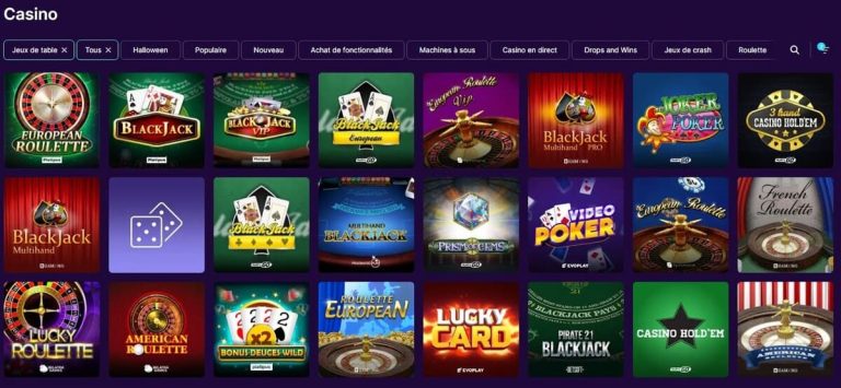 Slot Rush Casino jeux table