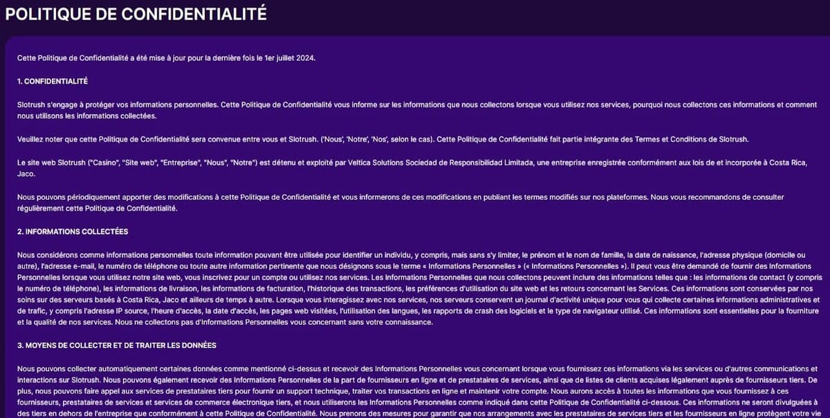 Slotrush casino | Bonus 350% jusqu'à 4000€ + 200FS
